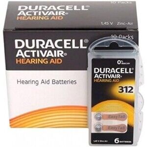 Duracell Hearing Aid Batteries Size 312 pack 40 batteries